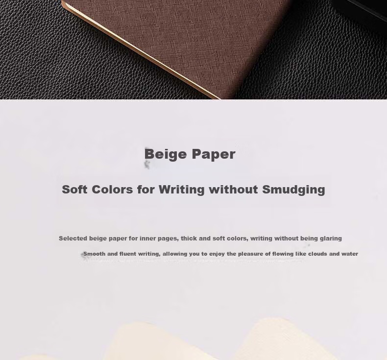 Deli 48K Business Notebook Leather Cover Journal Diary Meeting Record Book, 80 Sheets BP124 Black 6