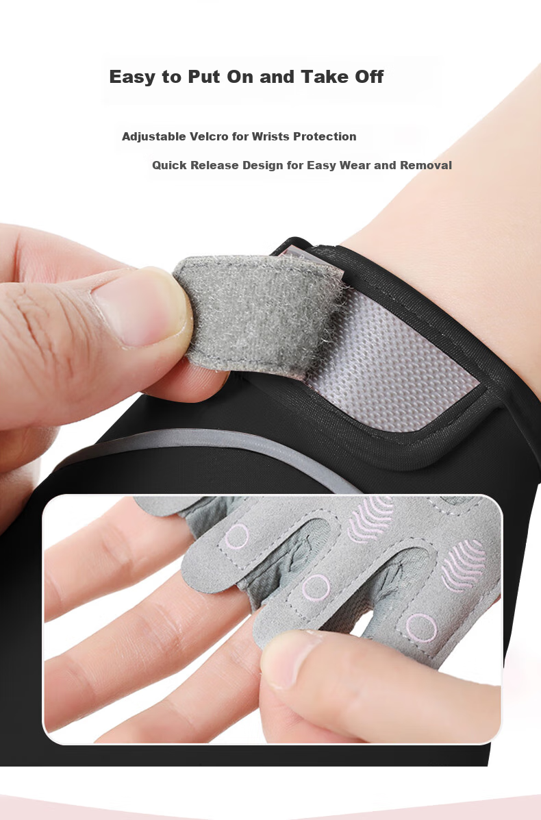 Ousen Cycling Gloves, Summer Sports Fitness Outdoor Hiking, Men And Women Road Mountain Bike Breathable Non-Slip Fingerless Gloves 5
