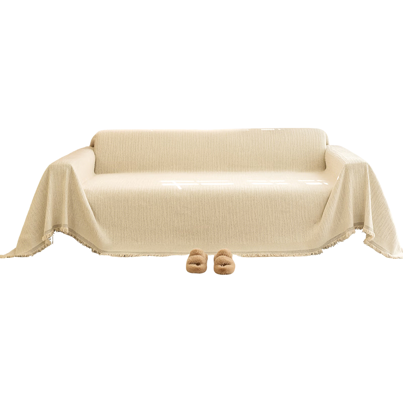 MUJI Premium Sofa Cover All-Season Sofa Throw Full Cover Blanket Cream White 180x380cm