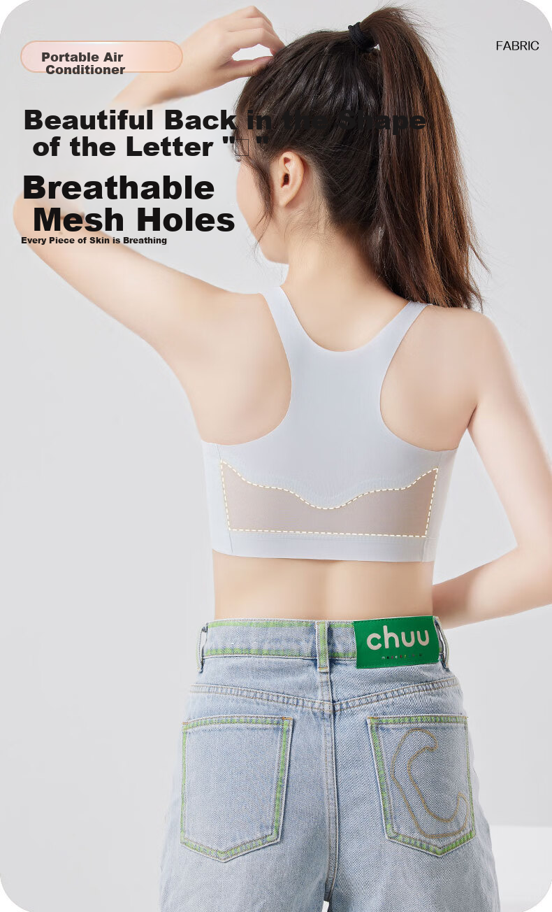 LangSha Seamless Girls' Underwear for Puberty Stage Two (Ages 10-14), Girls' Training Bra for Middle School And Elementary Students 8