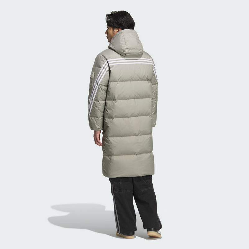 Adidas Originals 3S LONG DOWN U Unisex Long Down Jacket KF3698 Silver Gray S