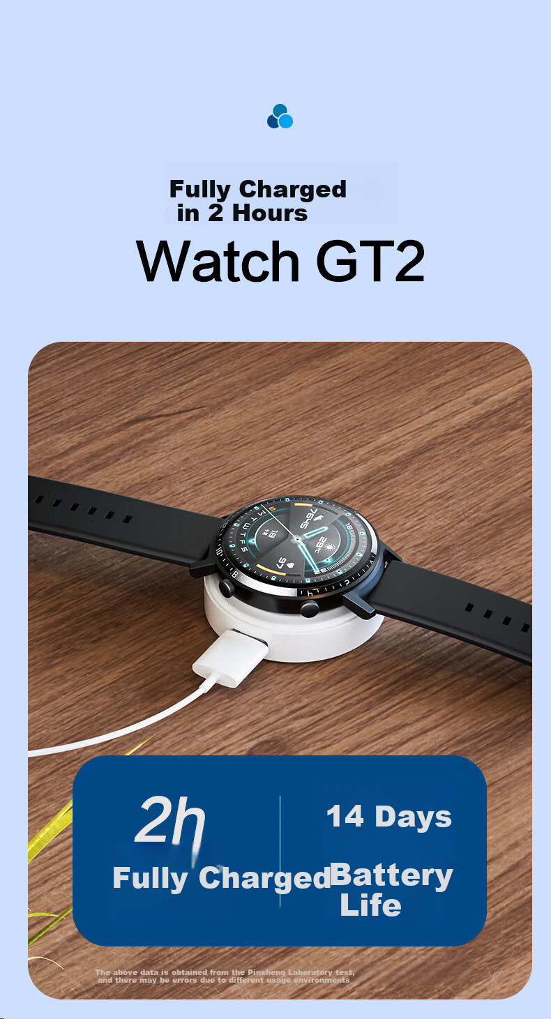 Pisen Magnetic Wireless Charging Stand Compatible with Huawei Watch GT/GT2/2e, Honor Magic2/GS Pro Watch, Charging Cable, Watch Accessories 2