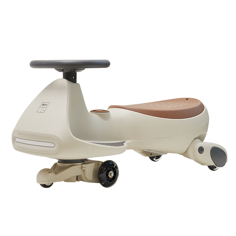 Beiyi Navigator Kids Electric Twist Car Adult Ride-On Anti-Tip Baby Gift Mica Gray