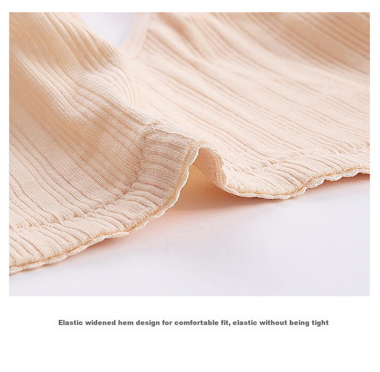 LangSha Mom's Underwear, Women's Plus Size Front-Closure Bra, Wireless Middle-Aged And Elderly Vest-Style Women's Brassiere, Skin Color, Size 36 17