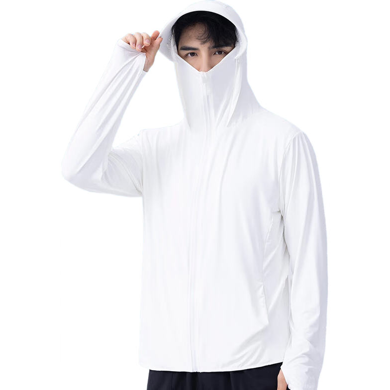 Langsha Unisex Ice Silk Sunscreen Jacket Spring Summer UV Protection Ultra-Thin Breathable Outdoor Skin Jacket Fishing Coat