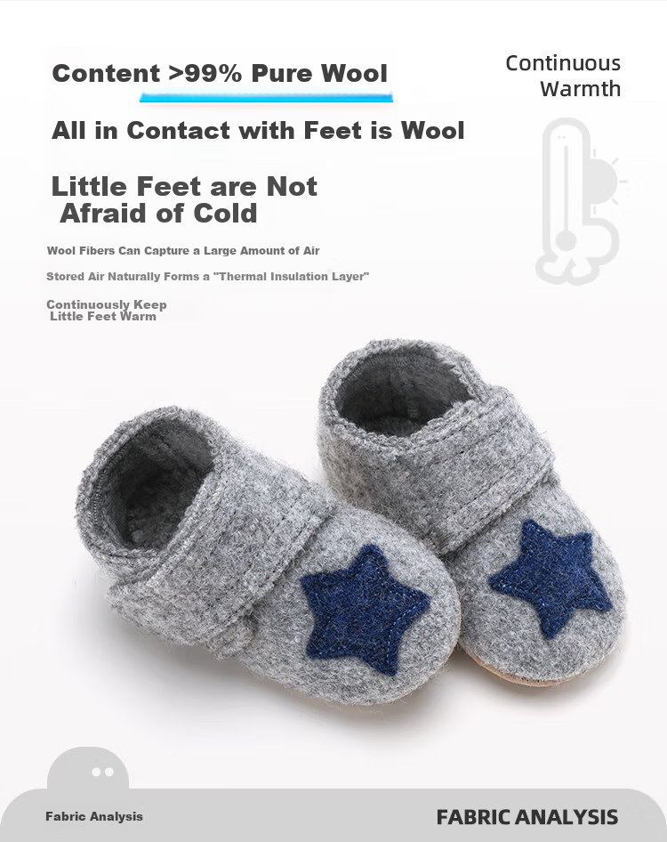 Xiaorong Baby Shoes for Ages 0-1 Toddler Walking Shoes Star Pattern Boys' Shoes Spring Autumn Winter Soft Sole Indoor Sports Floor Shoes 5