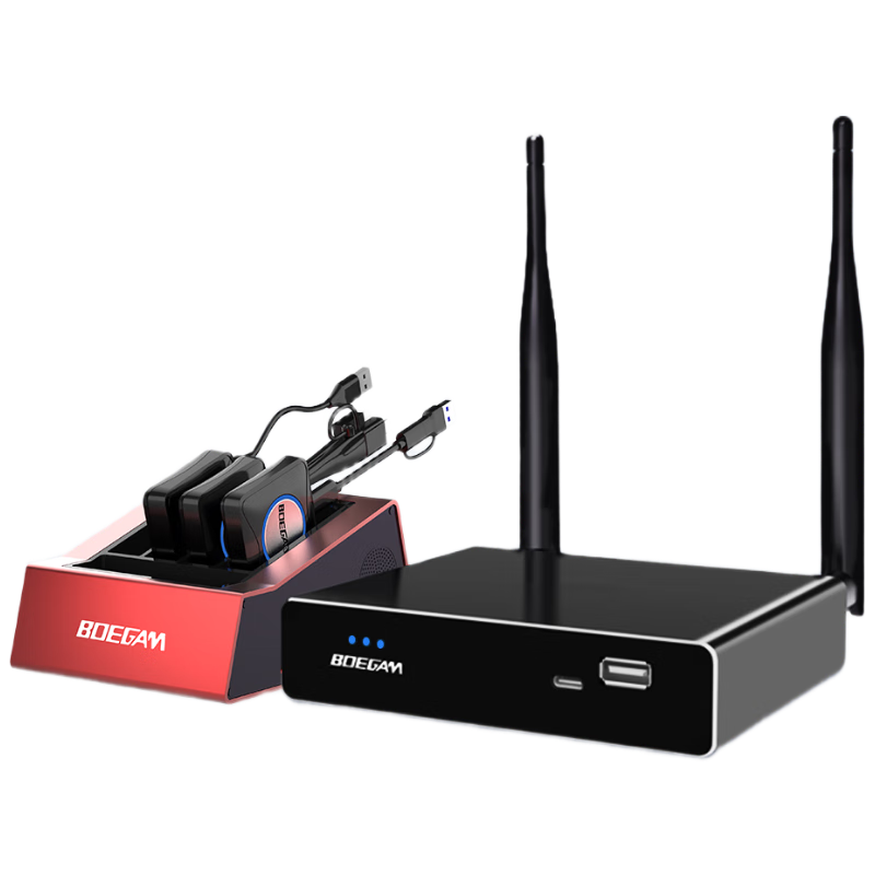 BOEGAM Enterprise Wireless Screen Mirroring HDMI Cable 4K HD Screen Sharing for Office Home Apple Android Huawei Phone to TV Projector VS200 Triple Pack