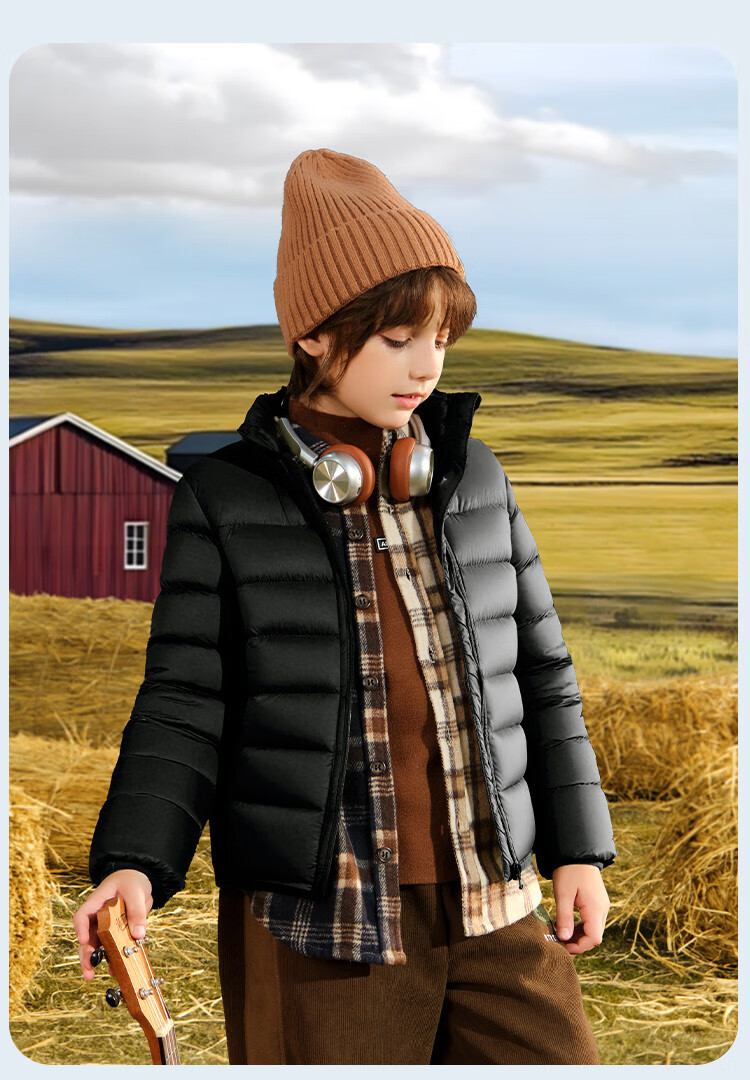 ASK JUNIOR 90 Canada Duck Down Parent-Child Warmth Down Jacket 25 Winter Children's Boys and Girls Large Kids 7A Antibacterial Lightweight Warm Coat 9