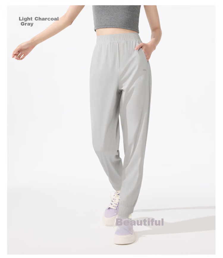 Beneunder Wide-Leg Pants, Casual Trousers for Women, Sports Ice Silk Sun Protection Long Pants, Loose Fit Spring And Summer Soft Support, New Style AL844, Size 25 20