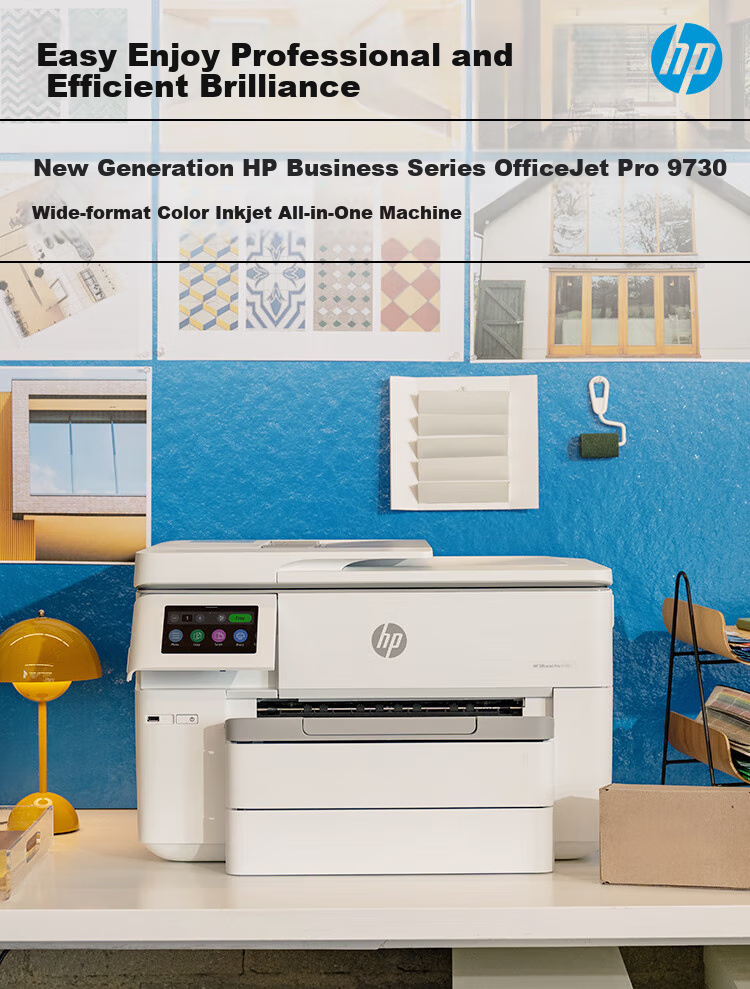 Huipu (HP) OfficeJet Pro 9730 A3 Color Inkjet All-In Printer, Print/scan/copy Three-In, WiFi Wireless Network/Auto Duplex 1