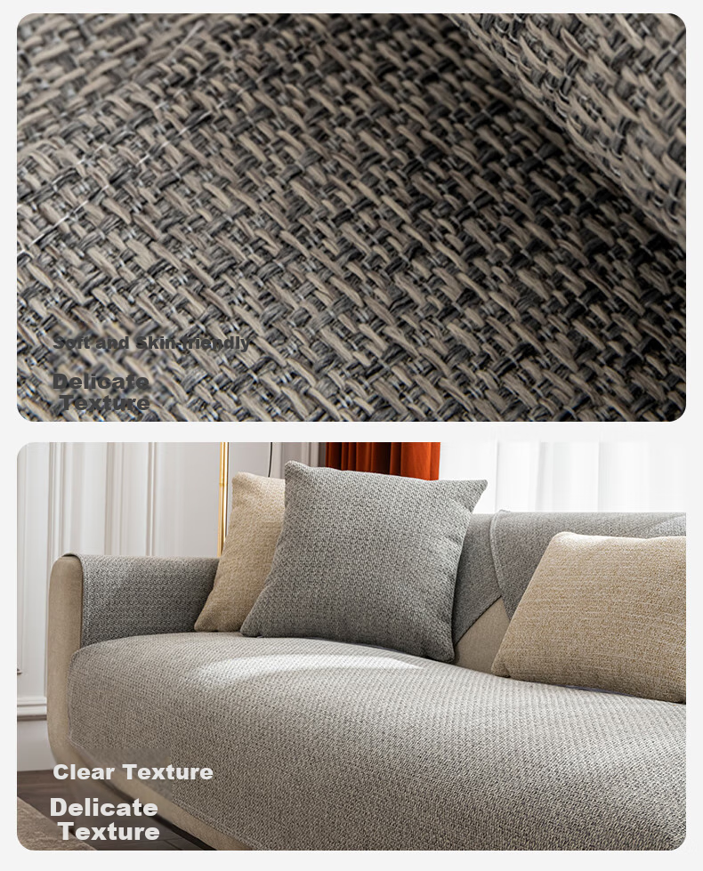 Wuyinliangpin Sofa Cushion Cover, High-Quality All-Season Non-Slip Seat Cover for Sofas, Simple And Elegant Design, 90*210 Cm 9