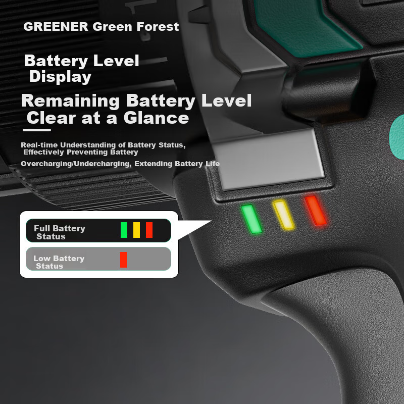 GREENER 12V Electric Drill, Cordless Screwdriver, Household Rechargeable Electric Tool Box, 2.0 Battery Set 24