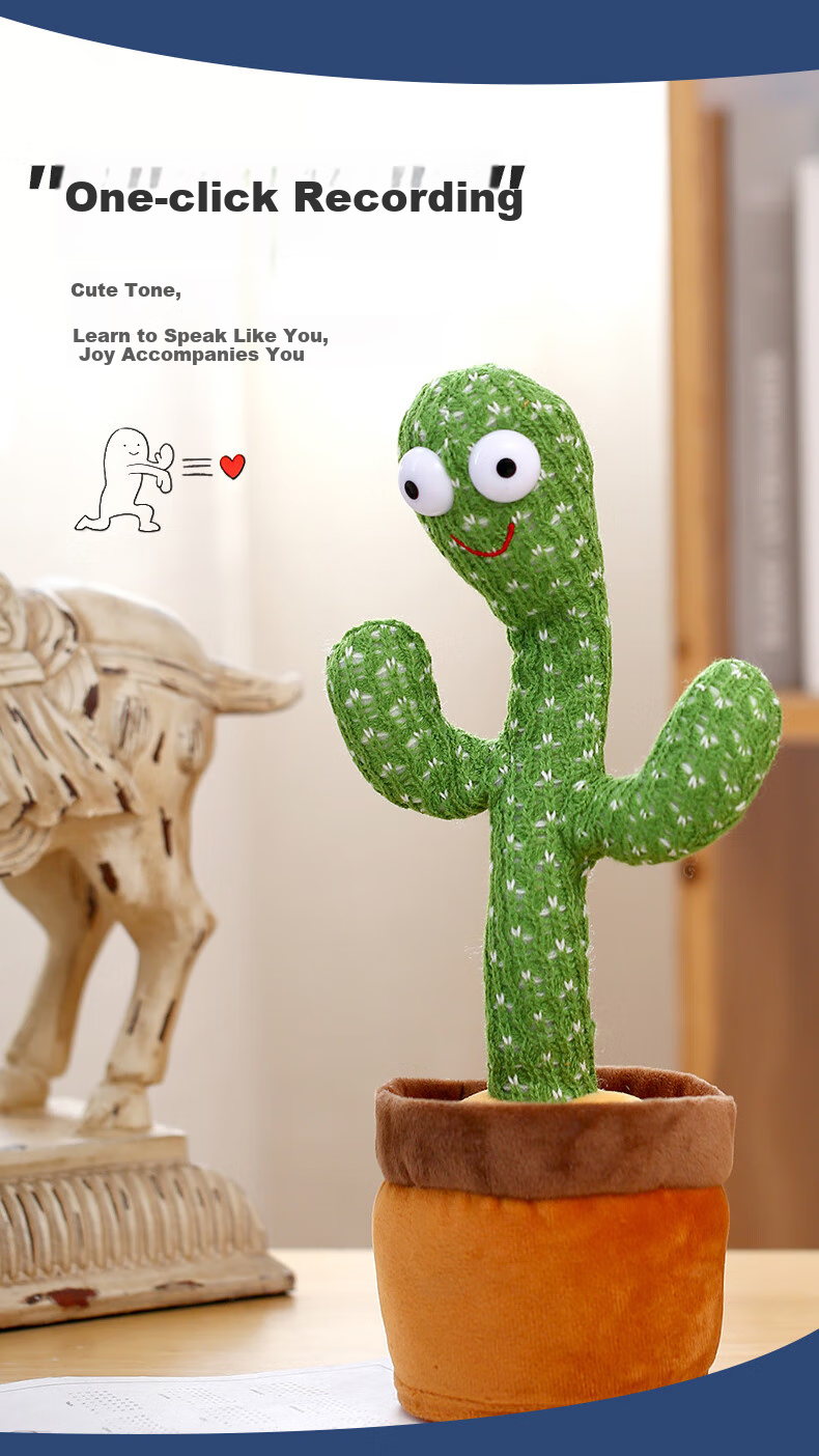 Babamama Cactus Toy for Babies And Toddlers: Dancing And Talking Cactus Doll with Repeating And Waving Functions 8