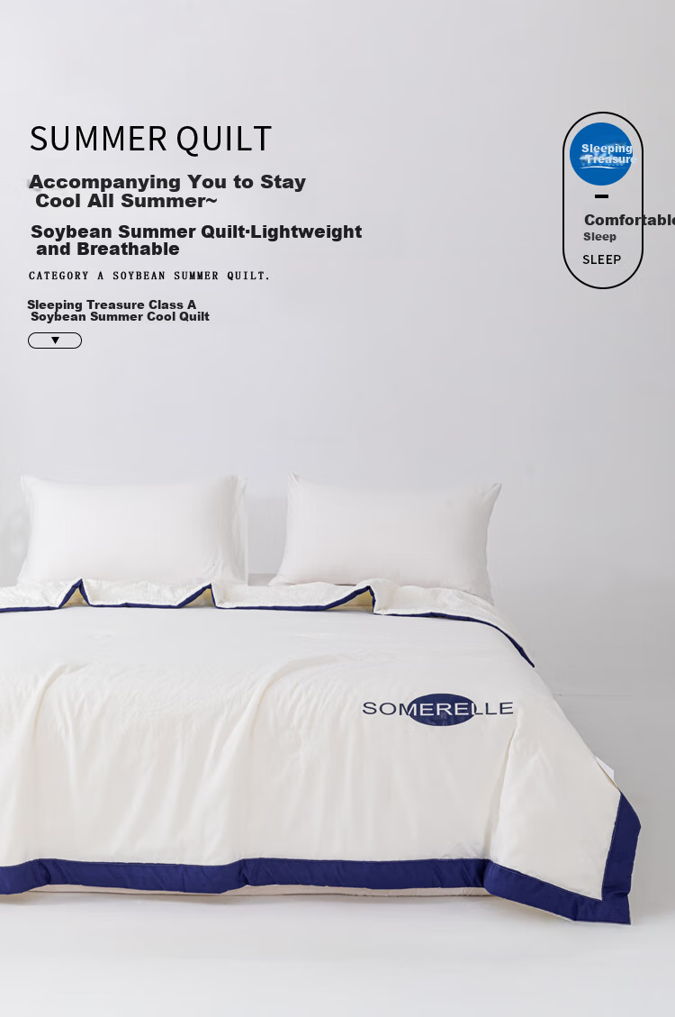 SOMERELLE A Class 30% Soy Protein Summer Quilt, Thin Air-Conditioning Quilt, Summer Cool Quilt 200*230cm 1
