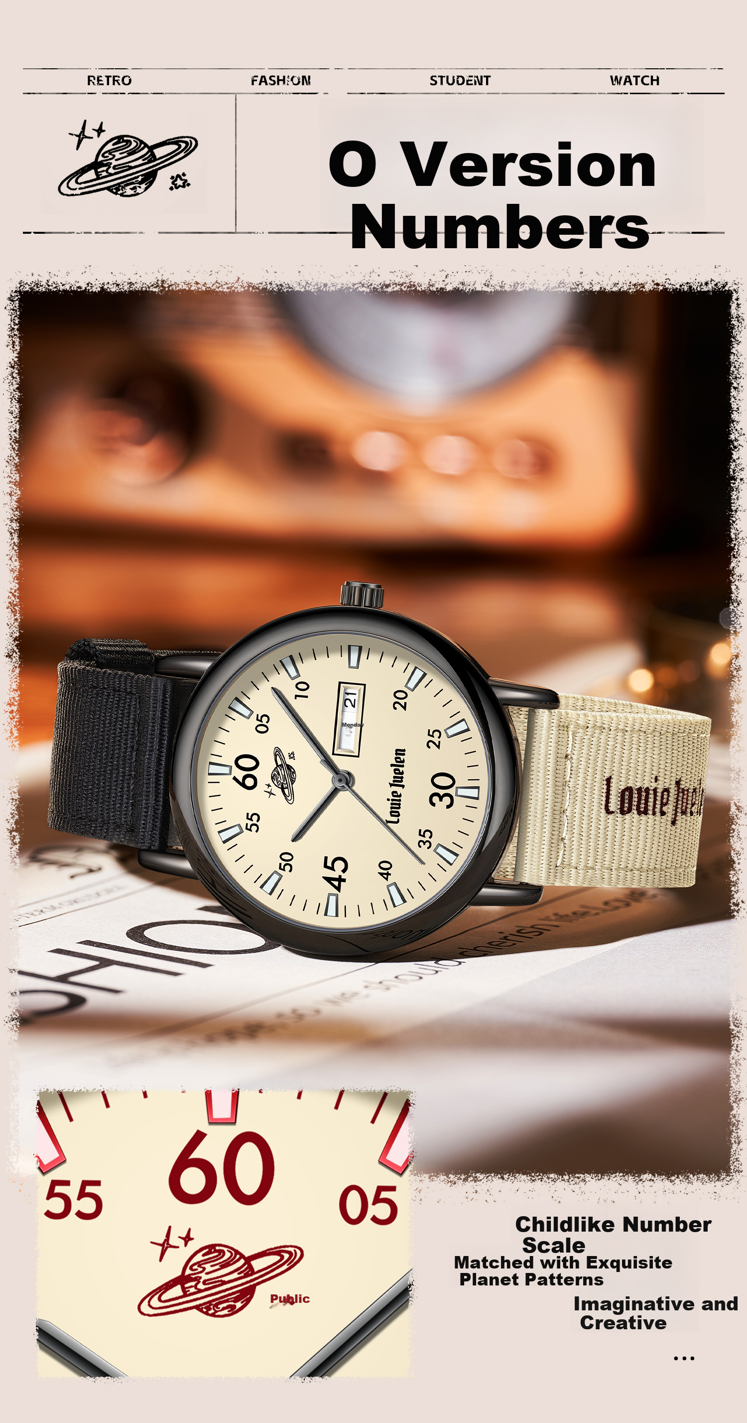GEORGCOUNT Watch, 2025 New Model, for Female Middle And High School Students, Exam-Specific, Silent Quartz Watch, Waterproof, Youth-Friendly, Stylish Desig 11