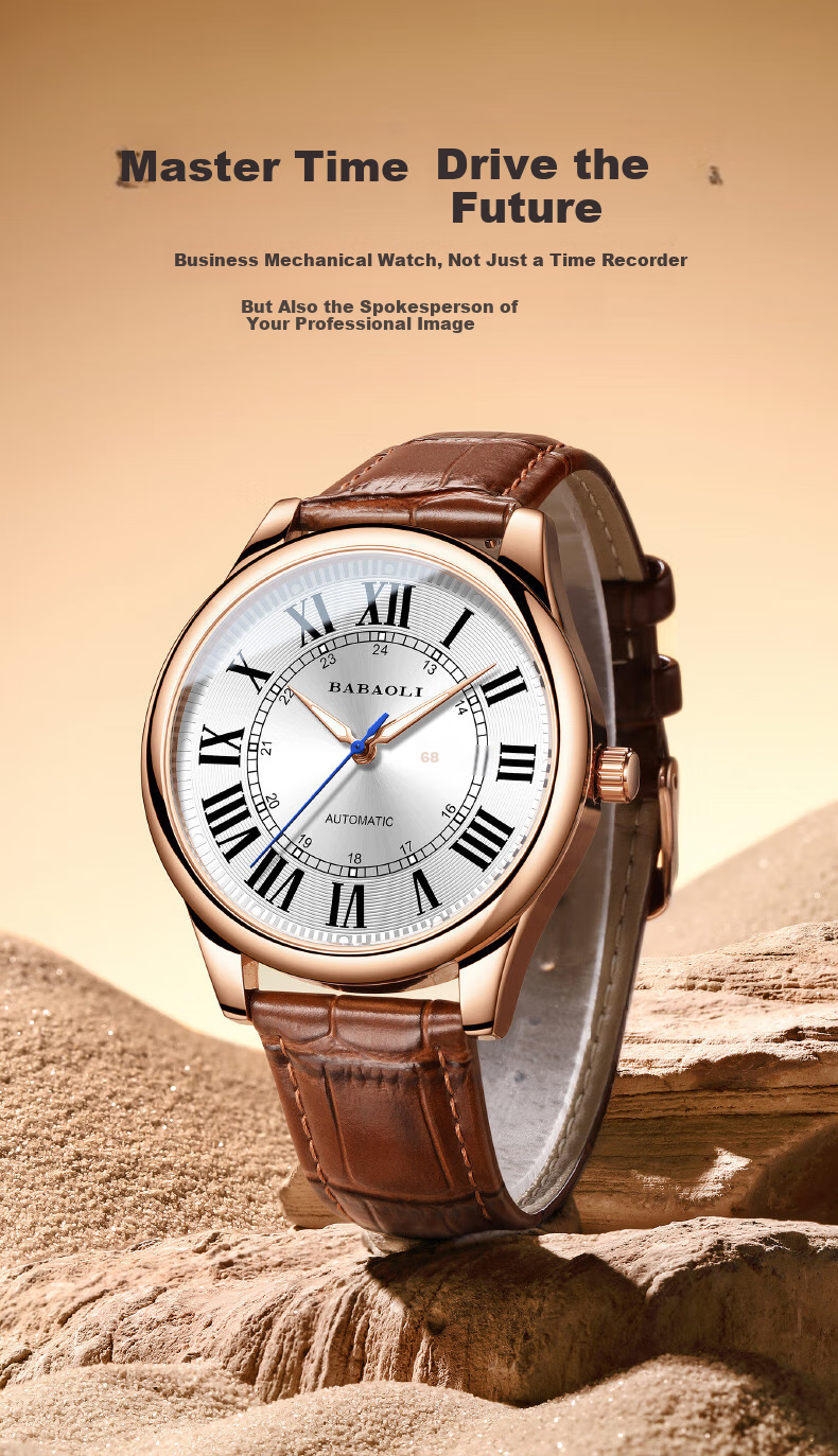 Babaoli Brand Men's Watch, 2026 New Model Fully Automatic Mechanical Watch with Luminous Dial And Date Display, Top Ten Birthday Gift for Boyfriend 7