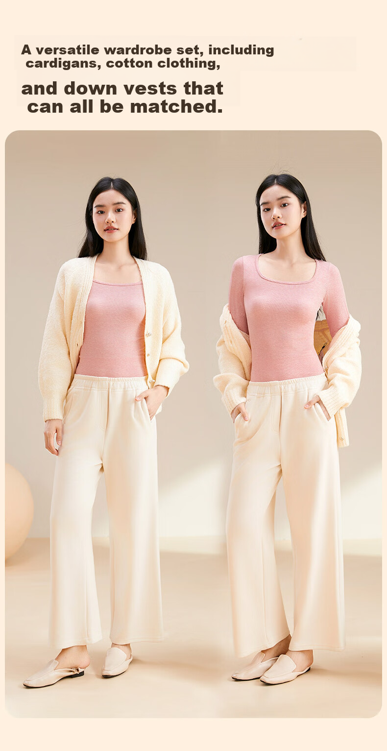 FENTENGCARE Women's Thermal Underwear, Antibacterial, Slimming, Butt-Lifting, Tummy Control, Square Neckline Base Layer Autumn Top And Pants, Gift for Wome 13