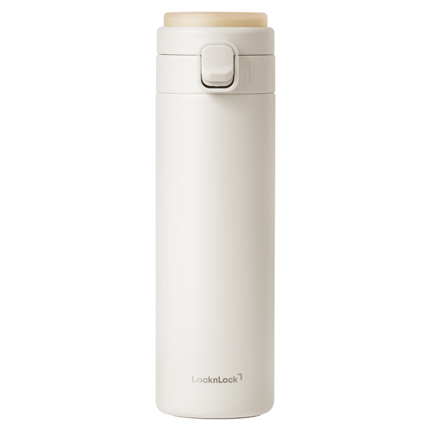 LOCK&LOCK Minimalist Lightweight Bounce Thermos Cup for Men and Women, High-Value Insulated Travel Mug 450ML Beige