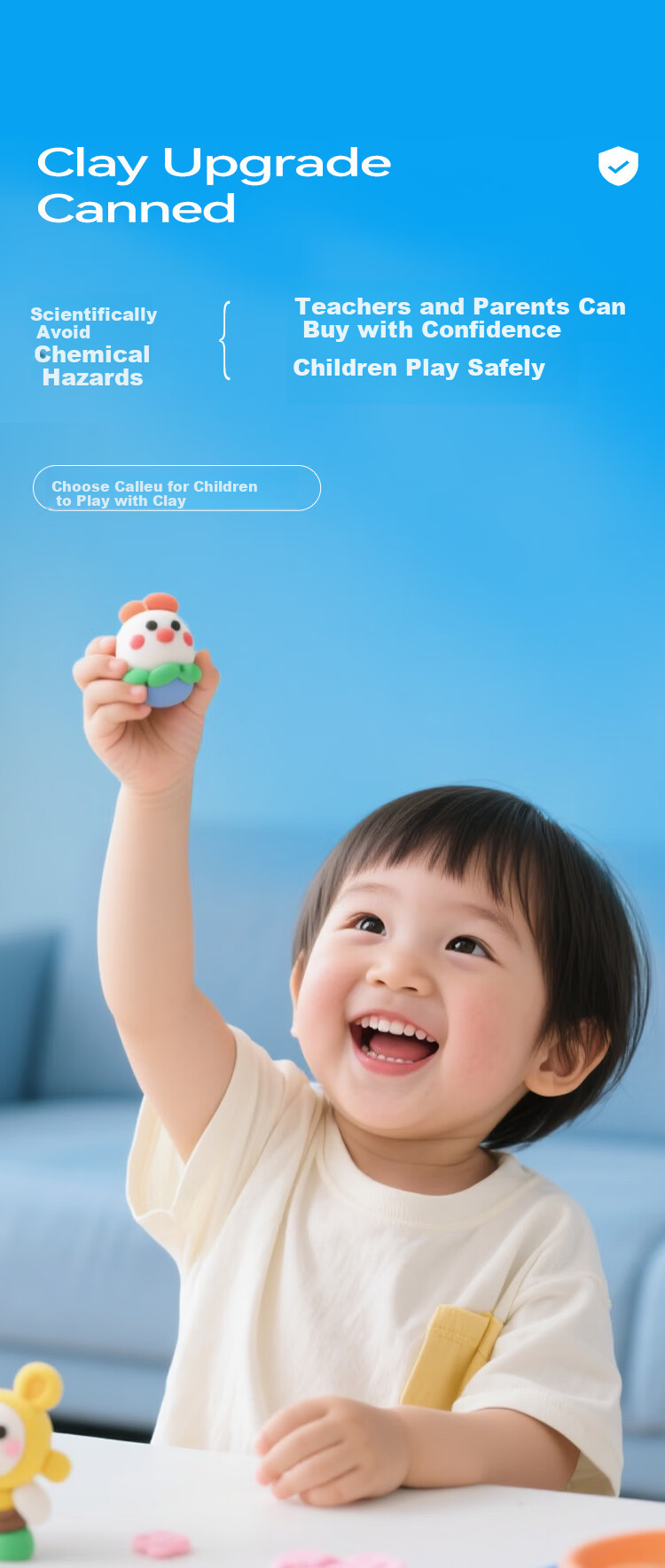 Coloyou 24-Color Ultra-Light Clay, Children's Self-Operated Toy, Handmade DIY Colored Clay, Play Dough, Non-Toxic Transparent Box for Students 11