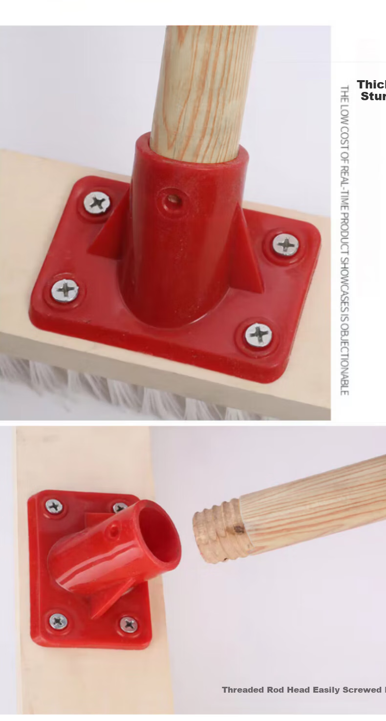 Home Maid 40cm Wide Floor Brush, Long Handle Hard Bristle Large Kitchen Bathroom Carpet Washing Brush Floor Brush Cleaning Brush Tile Brush 5