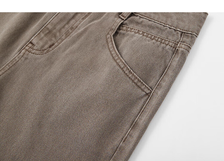 Dme [Lyocell Cotton Blend] Autumn Stone-Ground Washed Maillard High-Waist Long Straight-Leg Slimming Women's Jeans 6