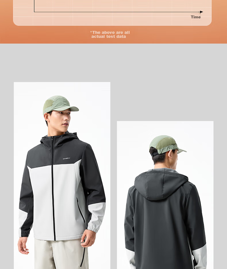 361° Men's Spring Jacket, Triple-Protection Sports Outdoor Water-Repellent Casual Fleece-Lined Coat, Style 652544602-1 6