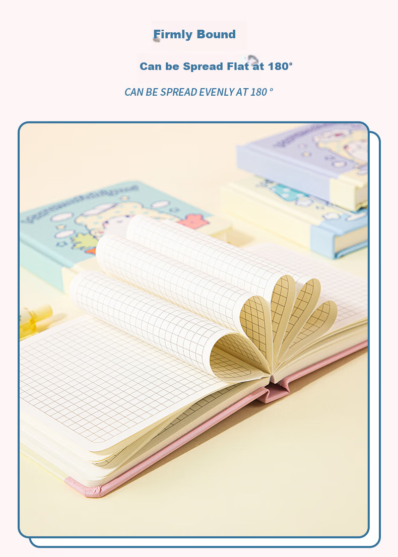 GuangBo X Sanrio Plush Bear Series Square Pocket Notebook, Journal, Diary, 98*98mm/80 Sheets Mixed Colors SL941017 4