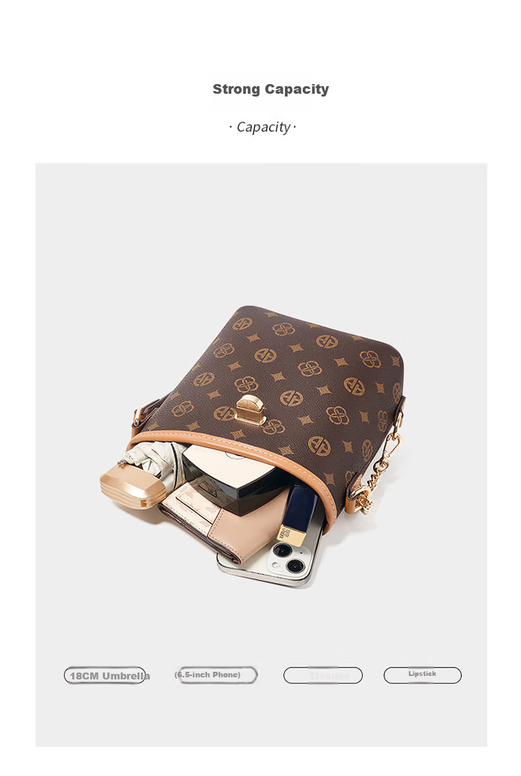 Aokang Women's Handbag 2026 New Trendy High-End Crossbody Shoulder Bag Light Luxury Bucket Bag Birthday Gift for Girlfriend Or Wife 8