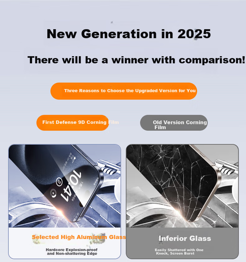 DIVI [Corning 2-Pack] Tempered Glass Screen Protector for IPhone 15, Full Coverage Anti-Drop Anti-Fingerprint Anti-Dust No White Edge HD Film Dust-Free Installatio 1