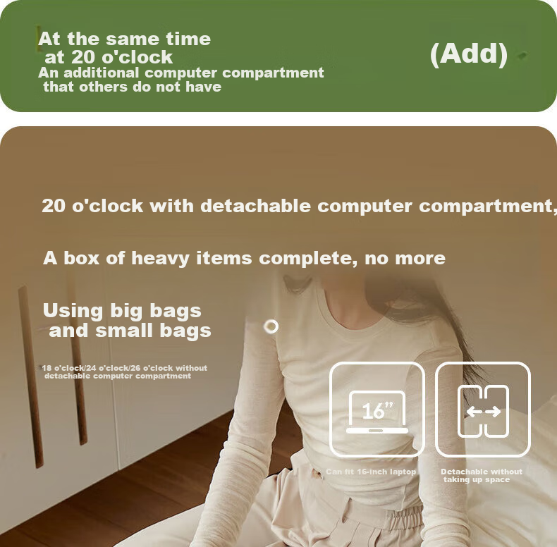 Aji Durable 20-Inch Carry-On Luggage for Women with Wheels, Password Lock, And Large Capacity 11