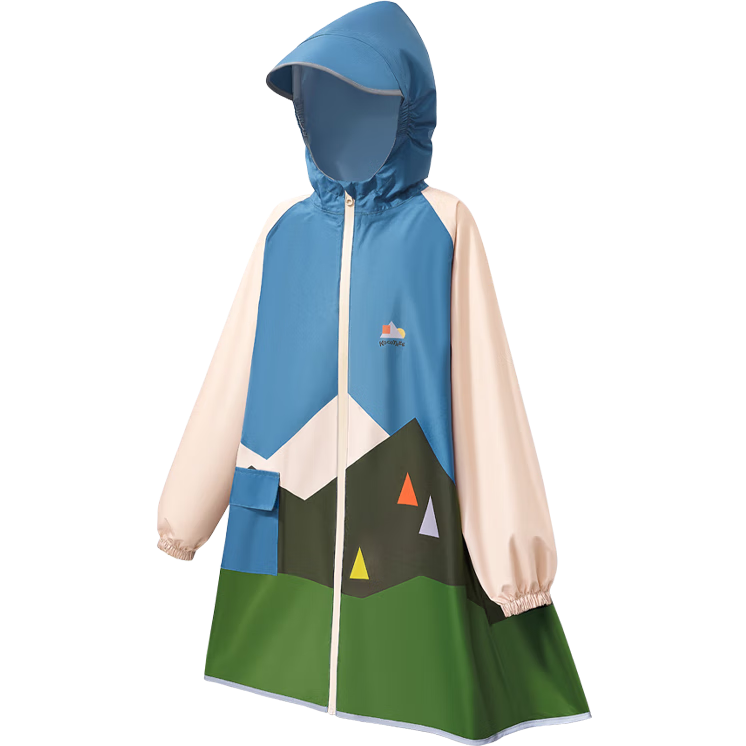 Kocotree KK Tree Kids Raincoat with Backpack Cover for Boys and Girls, Children's School Rain Poncho
