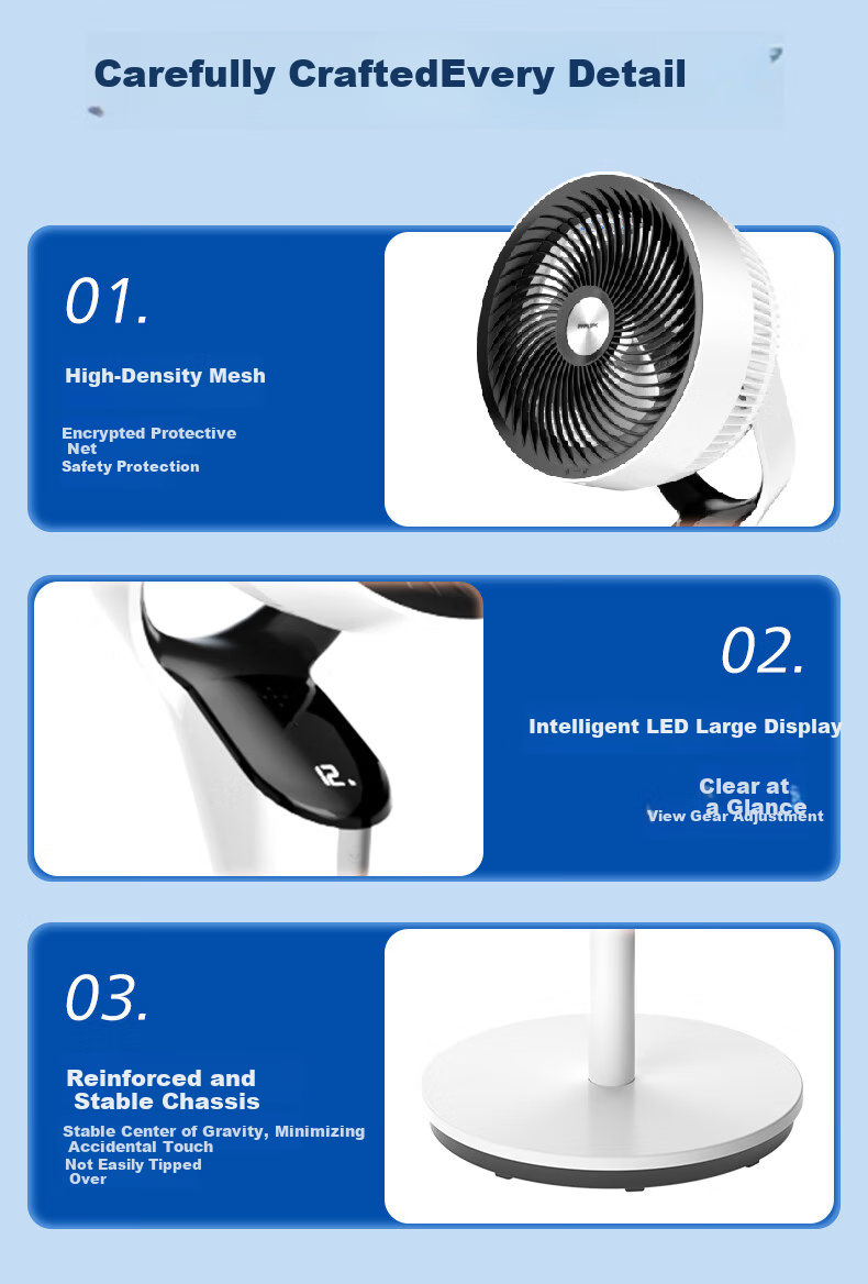 PHILIPS AC Motor Fan Air Circulator with 3D Oscillation, Floor Fan for Home Use, Gentle Wind Quiet Purifying Fan ACR2441CFD 10