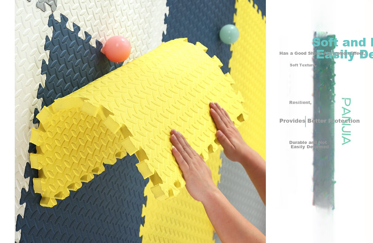 Ledi Children's Interlocking Crawling Mat, 6 Pieces, 60*60CM Foam Floor Mat, Thickened Tatami for Home Use 6
