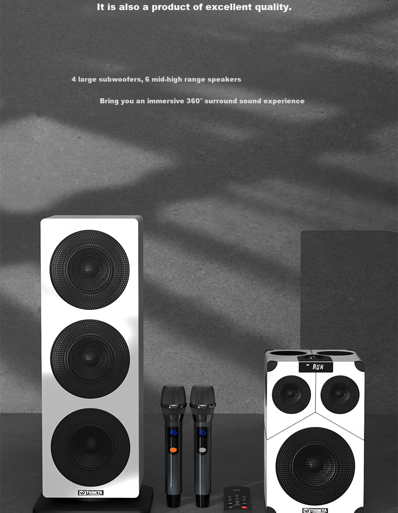THINKYA 3D-380 Home Theater Surround Sound System with Subwoofer 8