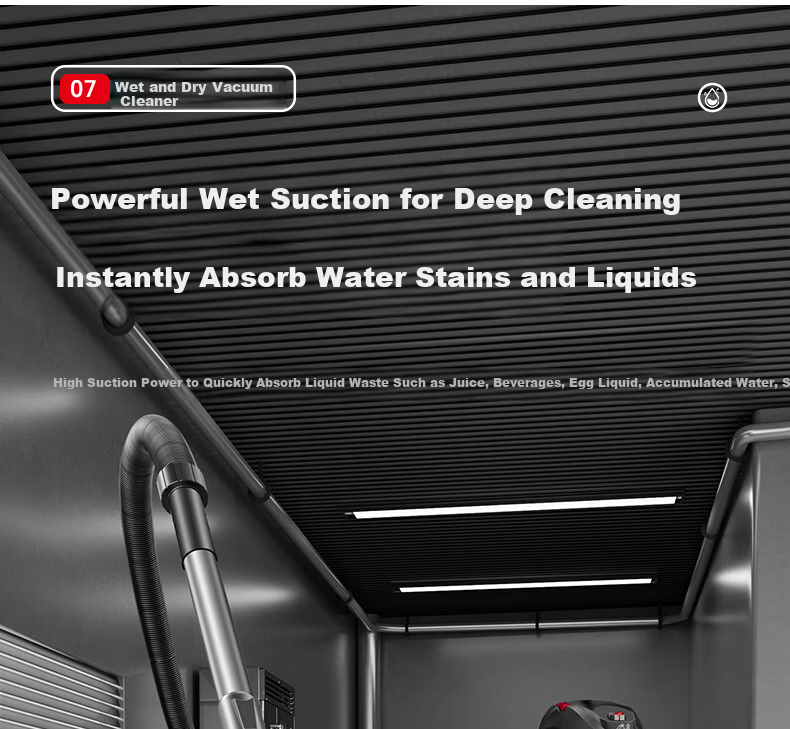 Xiaogou Industrial Vacuum Cleaner, 3000W Peak Power, High Suction, Dry And Wet Blowing, Three-In Vacuum Cleaner with Mopping Function, for Factory Workshop, Commercial Use, Car Cleaning, Land Reclamation, T010S 19