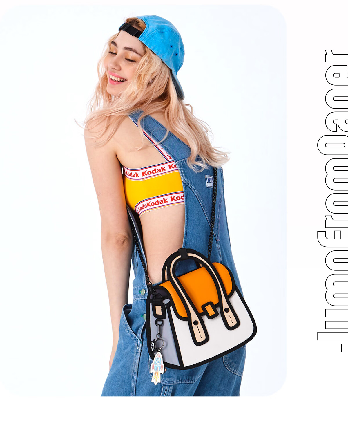JumpFromPaper Birthday Gift, Owl Anime 2D Manga Crossbody Bag, Women's Handbag Gift, Orange 9