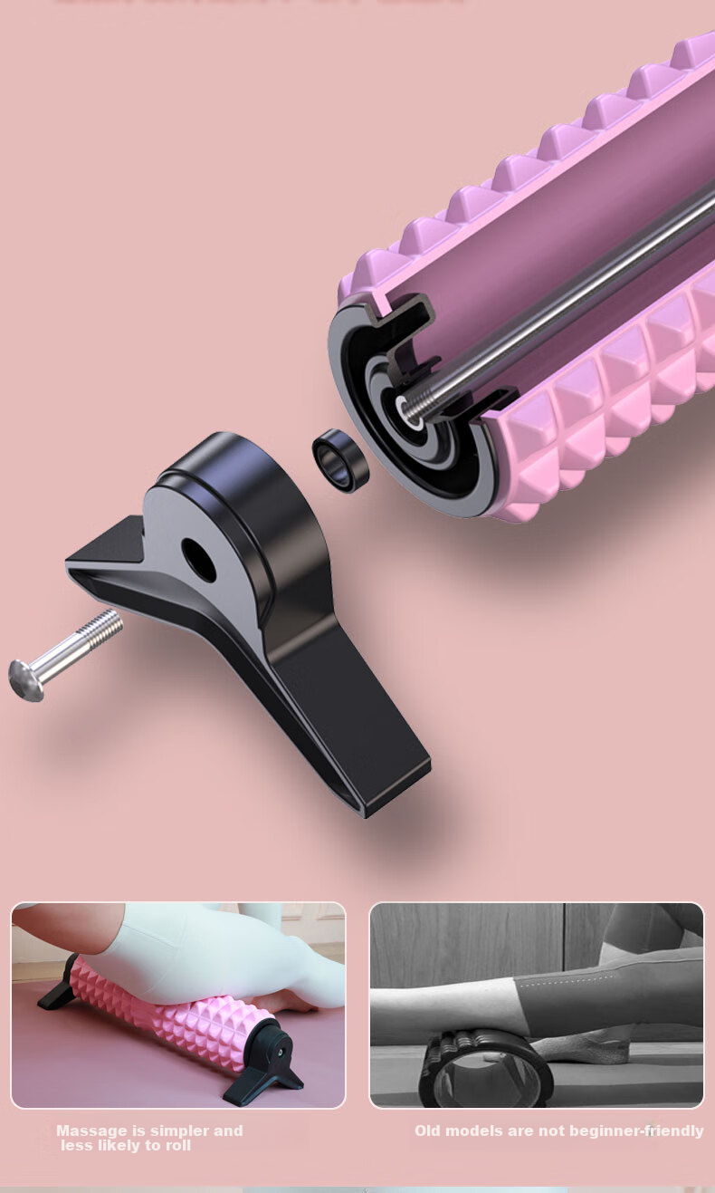 Langwei Support Foam Roller, Muscle Relaxation Solid Roller, Massage Roller, Leg Slimming Fitness Yoga Column, Spiked Club 2