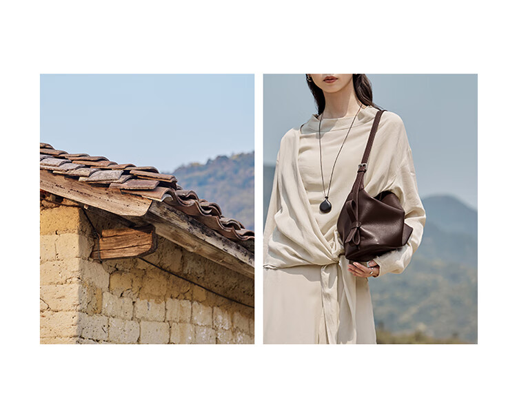Nalandu Full Moon Commuter Tote Bag Women's 2025 New Minimalist Hobo Bag Vegetable Tanned Leather Crossbody Bag Gift for Girlfriend 2
