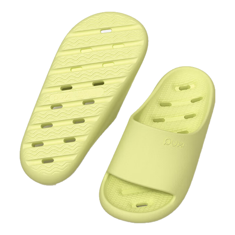Puxi Women's Summer EVA Bathroom Slippers Indoor Home Water-Draining Non-Slip Shower Sandals Light Green Size 39-40
