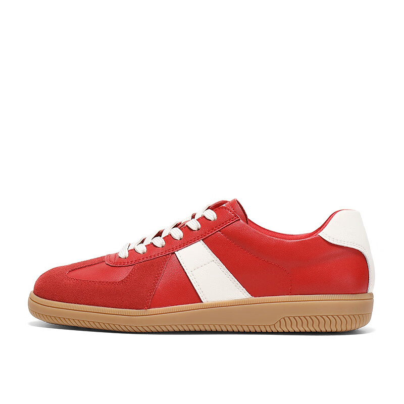 SENDA Women's Patchwork Sports Casual Sneakers, Red, Size 38