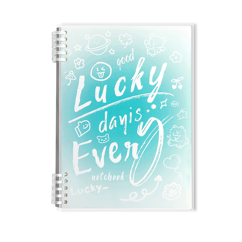 Dile B5 Gradient Graffiti Error Correction Notebook Loose-leaf Detachable Thickened 60 Sheets SJ-5005 Gradient Blue for Primary, Middle, High School and University Students