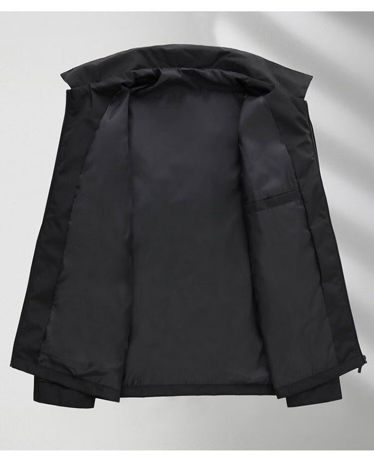 TUCANO Men's Spring Autumn Jacket Lapel Business Casual Executive Coat Fashion Versatile Comfortable Top Black XL 14