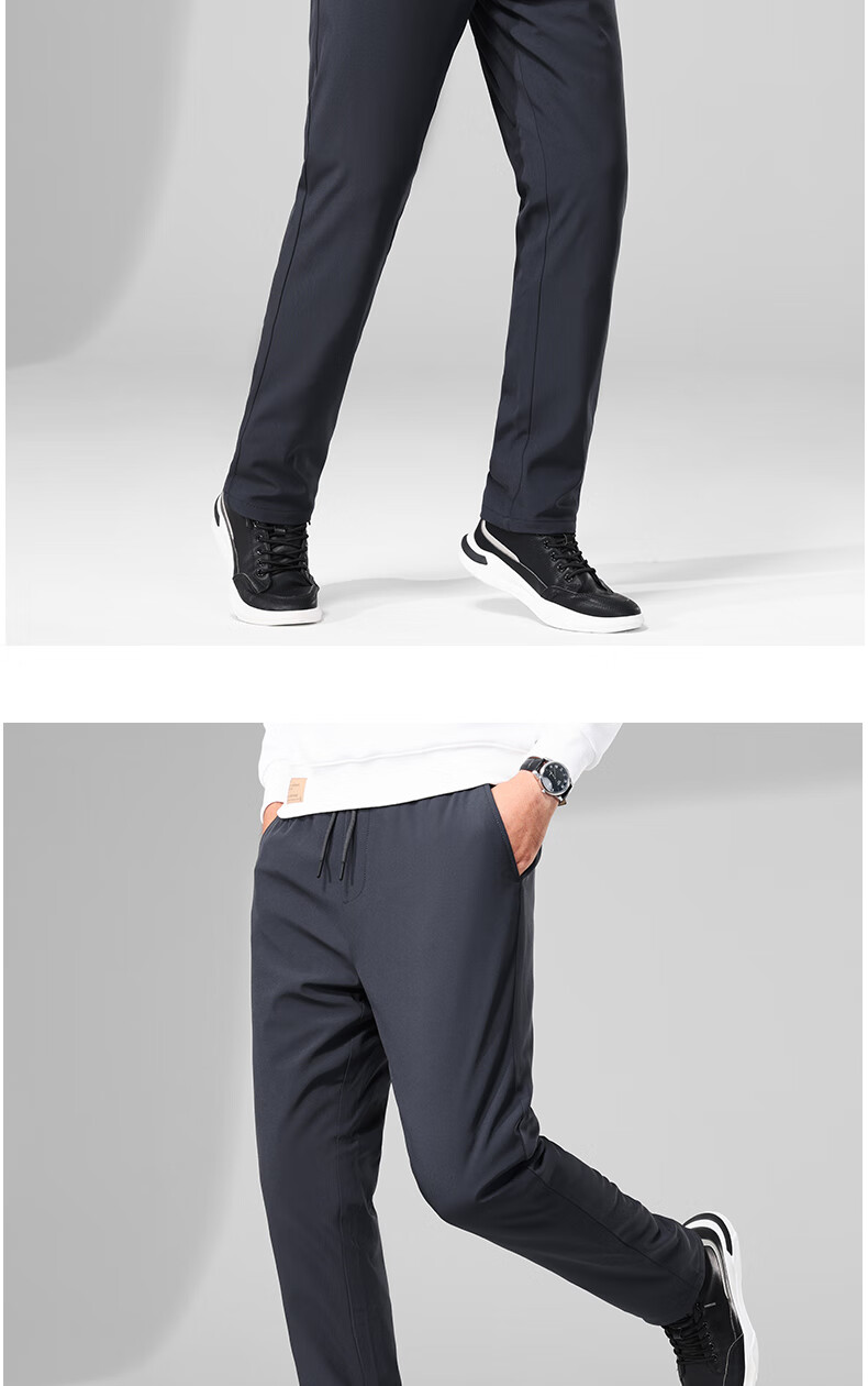 TUCANO Men's Winter Down Pants Thickened Warm Goose Down Casual Windproof Cotton High Waist Straight Leg Trousers 17
