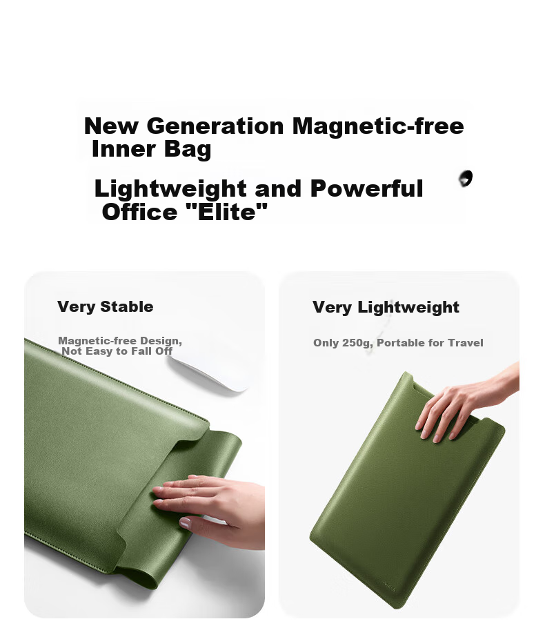 UGREEN Laptop Sleeve for 14-14.9 Inch Non-Magnetic, Compatible with Apple MacBook Pro, Huawei, Lenovo, Xiaomi Laptops, Slim Protective Case Can Be Used As A Mouse Pad 4