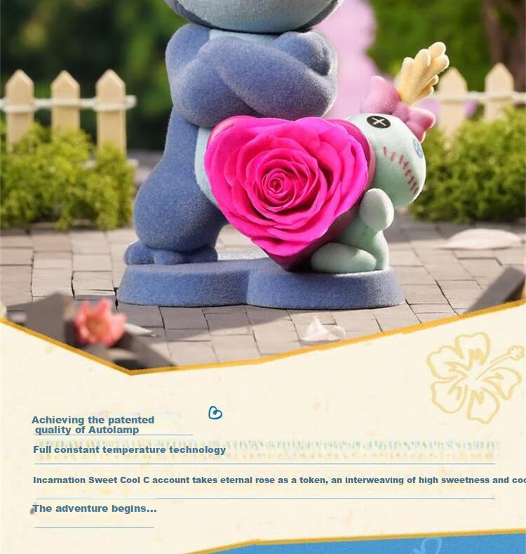 Bozhiting Stitch Blind Box Toy Figurine, Desktop Decoration, Preserved Flower, Birthday Gift 2