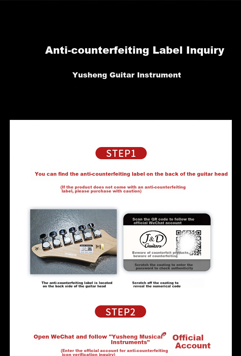 J&DGuitars Electric Guitar JD Baked Maple Neck ST-RM 80 Beginner Starter Guitar Set 8