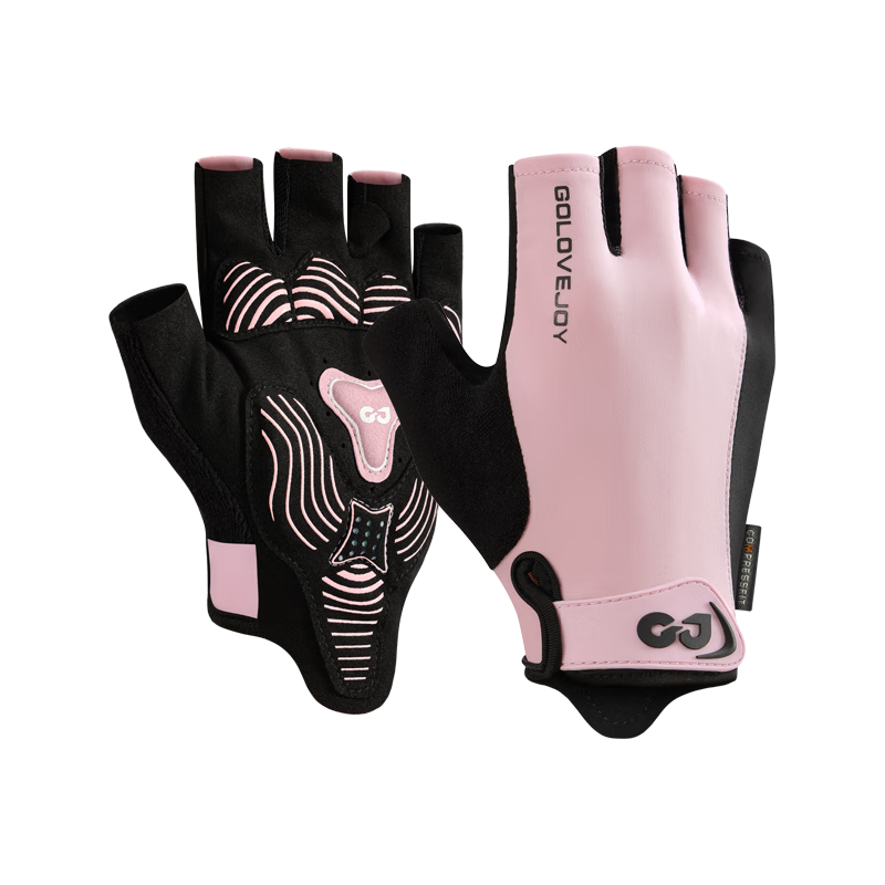 GOLOVEJOY Women's Fitness Gloves Kettlebell Pull-up Lightweight Non-slip Anti-callus Cycling Training Finger Protection M Ice Berry Pink