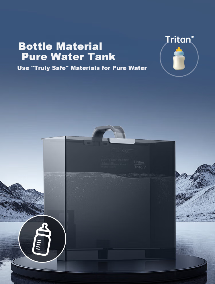 Unities Uwater M5 Ice Cube Countertop Water Dispenser, Instant Heating Home Use Bottle Warmer, Material Direct Drinking Machine, Ice Maker, Pipeline Machine, Water Dispenser, Deep Space Gray 16