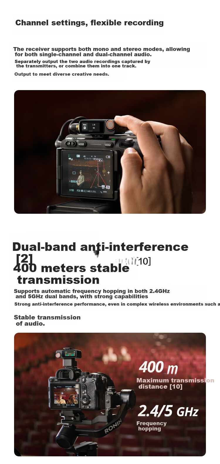 DJI Mic 3 Advanced Mini Wireless Microphone, Interview Live Clip-On Microphone with Two Mics (Including Charging Case), Compatible with Apple 15-17 Series + Android + Camera 6