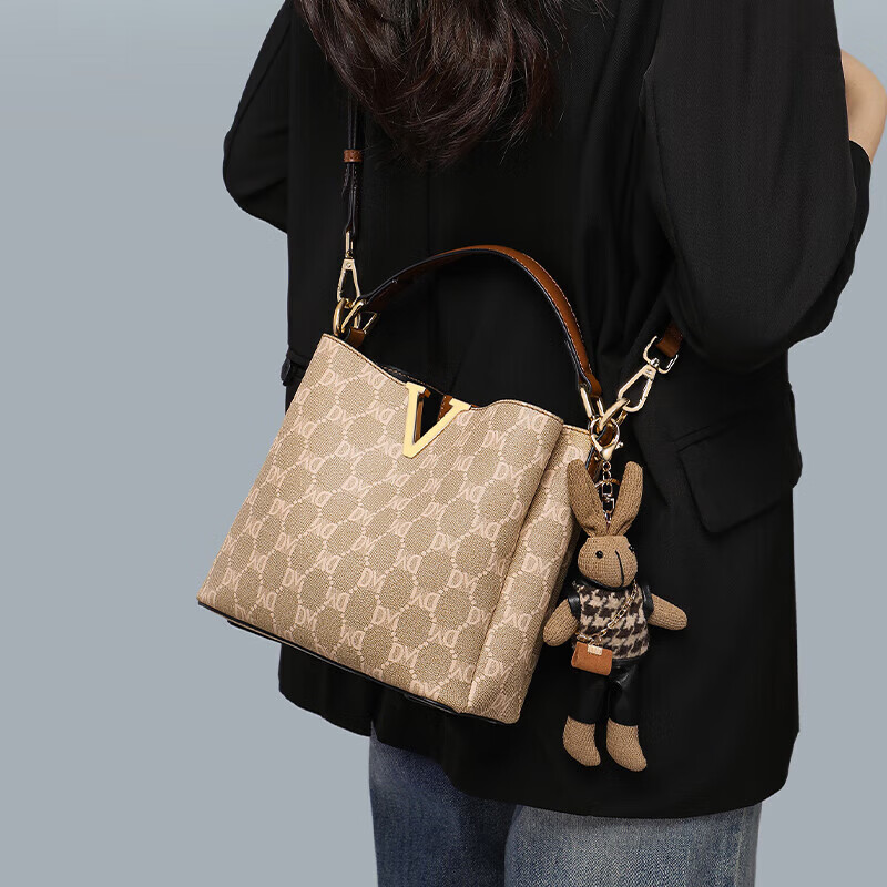 Aiqinghai Handbag, Women's Bucket Bag, Shoulder Crossbody Large Capacity Light Luxury Brand, Birthday Mother's Day Gift, Practical Present for Mom